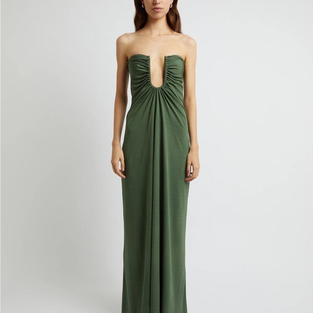 Christopher Esber Acred - Elegant Green Strapless Dress, never worn